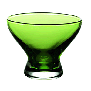Креманка «Надя»; стекло; 320мл; D=110,H=85мм; зеленый 