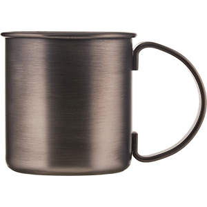 Кружка для коктейлей «Московский мул»; сталь нержавеющая, никель; 400мл; черный