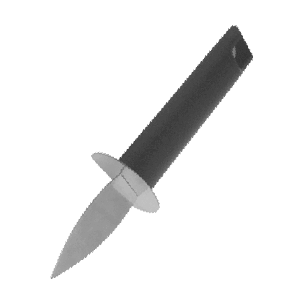 Нож для устриц; сталь нержавеющая, полипропилен; высота=30, длина=170, ширина=42 мм; цвет: черный, серебряный