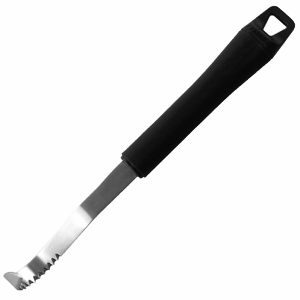 Нож фигурный для масла; сталь,полипропилен; длина=160/43, ширина=20 мм; цвет: черный