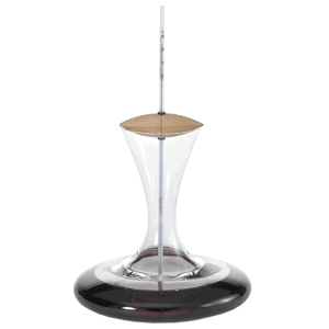 Термометр для вина «Вэриоу»; стекло, дерево; H=4.5,L=38,B=10см; белый,светло-коричневая