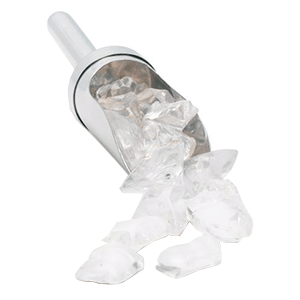 Совок для льда «Проотель»; сталь нержавеющая; d=5см, L=19см/8см; металлический