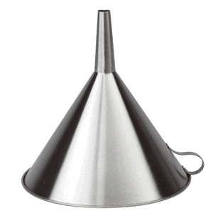 Воронка; сталь нержавеющая; диаметр=20, высота=22, длина=22, ширина=20 см.; металлический