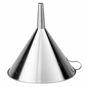 Воронка; сталь нержавеющая; диаметр=18 см.; металлический