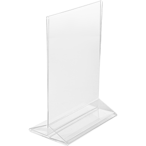 Подставка настольная для меню А5 прозрачное основание; пластик; высота=220, длина=155, ширина=95 мм; прозрачный