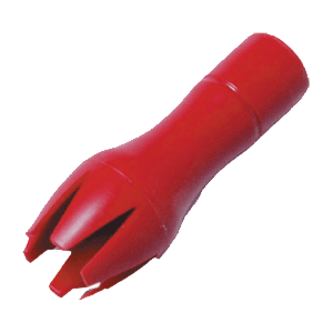 Насадка-декоратор для сифона; пластик, металл; диаметр=15, длина=61, ширина=25 мм; красный, металлический