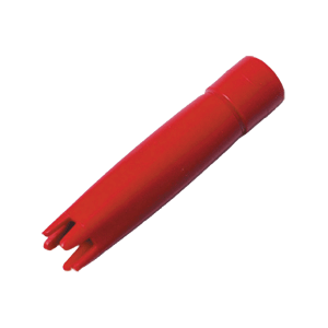 Насадка-декоратор для сифона; пластик, металл; диаметр=15, длина=69, ширина=17 мм; красный, металлический