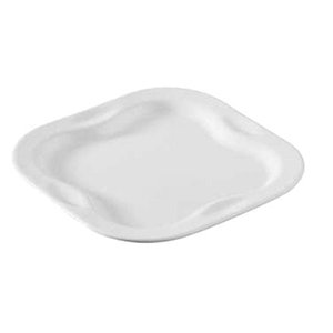 Тарелка квадратная; материал: фарфор; длина=17, ширина=17 см.; белый