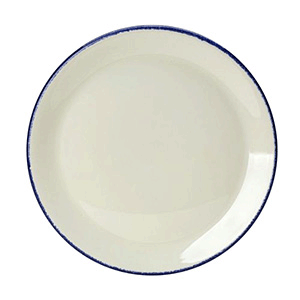 Тарелка мелкая «Блю дэппл»; фарфор; D=20.3см; белый, синий