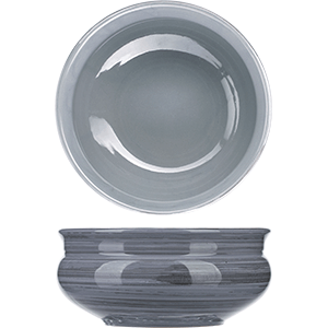 Тарелка глубокая «Пинки»; керамика; 800мл; D=16см; серый