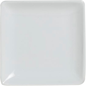 Тарелка квадратная; фарфор; L=9,B=9см; белый