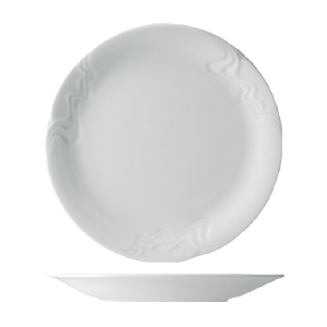Тарелка мелкая «Мелодия»; материал: фарфор; диаметр=17, высота=1.3 см.; белый
