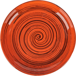 Тарелка мелкая; керамика; D=18см; оранжевый 