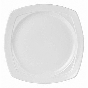 Тарелка квадратная «Симплисити Вайт»; материал: фарфор; длина=18, ширина=18 см.; белый