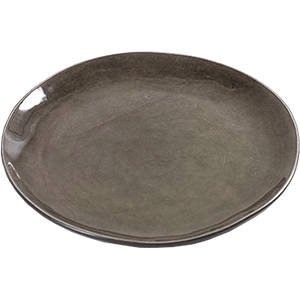 Тарелка «Пьюр»; керамика; D=20.5см; серый