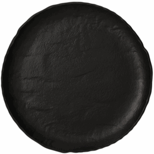 Тарелка  мелкая «Вулкания»; фарфор; D=29см; черный