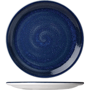 Тарелка мелкая «Везувиус»; фарфор; D=23см; синий