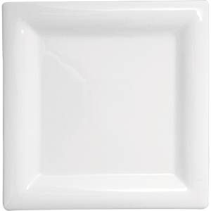 Тарелка квадратная «Кунстверк»; материал: фарфор; высота=1.1, длина=18, ширина=18 см.; белый