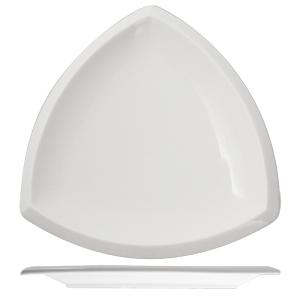 Тарелка треугольная «Кунстверк»; материал: фарфор; длина=18/18, ширина=18 см.; белый