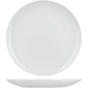 Тарелка без борта «Коллаж»;  фарфор;  D=24,H=2см;  белый