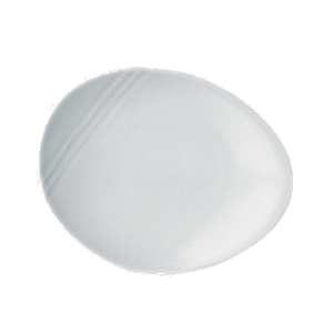 Тарелка «Органикс»; материал: фарфор; высота=25, длина=205, ширина=145 мм; белый