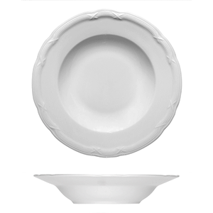 Тарелка глубокая «Штутгарт»; материал: фарфор; диаметр=20, высота=14.5, длина=24, ширина=21 см.; белый
