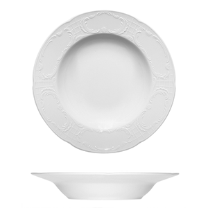 Тарелка глубокая «Моцарт»; материал: фарфор; диаметр=23, высота=9 см.; белый