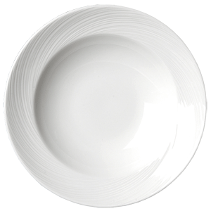 Тарелка для супа и пасты «Спайро»; материал: фарфор; 394 мл; диаметр=240, высота=45 мм; белый