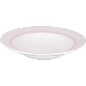 Тарелка глубокая «Антуанетт»; материал: фарфор; 380 мл; диаметр=24, высота=4 см.; белый,оливковый