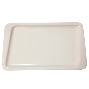 Тарелка прямоугольная; материал: фарфор; длина=35.5, ширина=21 см.; белый