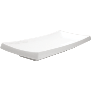 Тарелка для суши «Кунстверк»; материал: фарфор; высота=1.8, длина=24, ширина=11 см.; белый