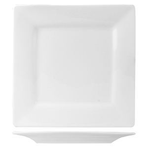 Тарелка квадратная «Кунстверк»; материал: фарфор; длина=25.5, ширина=25.5 см.; белый