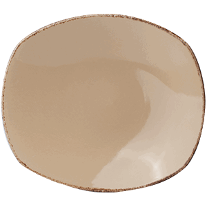 Тарелка глубокая овальная «Террамеса вит»; материал: фарфор; высота=6, длина=25.5, ширина=24 см.; бежевая