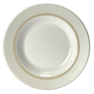 Тарелка для пасты «Антуанетт»; материал: фарфор; 350 мл; диаметр=270, высота=45 мм; белый,оливковый 