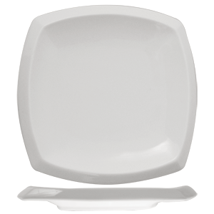 Тарелка квадратная «Кунстверк»; материал: фарфор; высота=3.5, длина=28, ширина=28 см.; белый