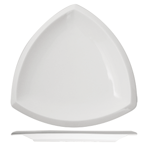 Тарелка треугольная «Кунстверк»; материал: фарфор; длина=29, ширина=29 см.; белый