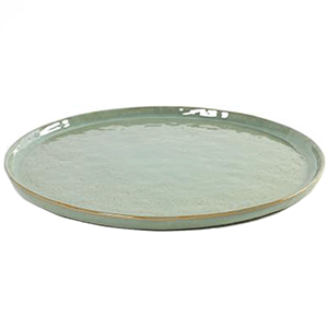 Тарелка «Пьюр»; керамика; D=27см; зеленый 