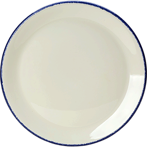 Тарелка мелкая «Блю дэппл»; фарфор; D=25см; белый, синий