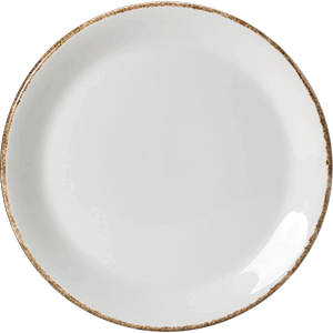 Тарелка мелкая «Браун дэппл»; фарфор; D=23см; белый, коричневый 
