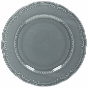 Тарелка мелкая «В.Виена Шарм»; фарфор; D=21см; серый