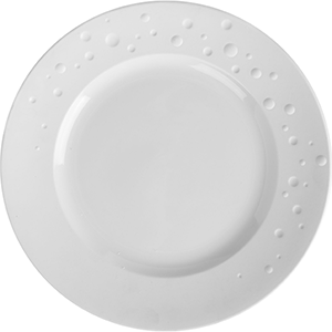 Тарелка «Уотэр перл»;  фарфор;  D=255,H=30мм;  белый