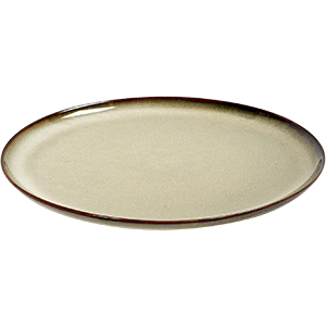 Тарелка; керамика; D=22см; серый