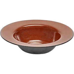 Тарелка глубокая; керамика; D=21.3,H=5см; коричневый ,голубой