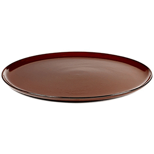 Тарелка; керамика; D=26см; коричневый 