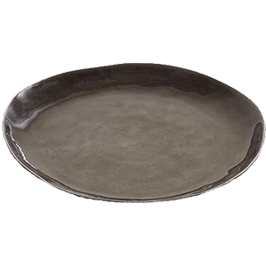 Тарелка «Пьюр»; керамика; D=28см; серый