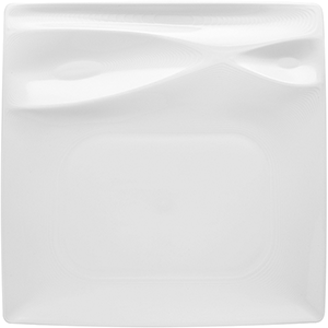 Тарелка квадратная; фарфор; L=29,B=29см; белый