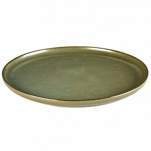 Тарелка «Серфис»; керамика; D=24,H=1.5см; зеленый