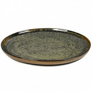 Тарелка «Серфис»; керамика; D=24,H=1.5см; серый