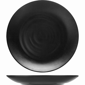 Тарелка; пластик; D=25.6,H=3.2см; черный