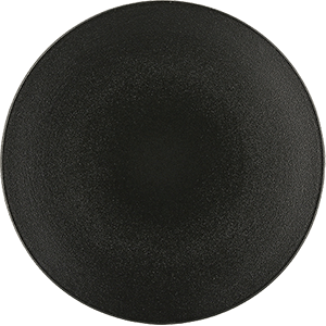 Тарелка мелкая «Экинокс»; фарфор; D=28см; черный